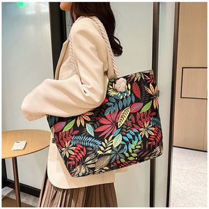 Custom Printing Big Size Fashion Women Ladies Casual Flower Canvas <b>Handbag</b> Tote Zipper Shoulder Beach Bag - Product Image 3