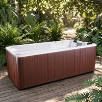 JOYSPA Swim Spa extérieur en acrylique, piscine à débordement chauffée avec hydromassage, autoportante, pour hôtels et jardins
