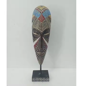 ศิลปะพื้นบ้านงานฝีมือจากเรซินหน้าไม้แอฟริกันประติมากรรมศิลปะหน้ากากชนเผ่ารูปปั้นสำหรับตกแต่งบ้านอื่นๆเครื่องประดับโต๊ะ - Product Image 5