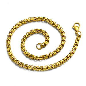 Grosir kalung baja tahan karat lapis emas 18K pria trendi liontin modis & jimat untuk pria - Product Image 4