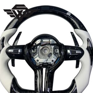 Volante Deportivo Superior Personalizado para Automóvil, de Fibra de Carbono Forjada Real, Compatible con <span class=keywords><strong>BMW</strong></span> M3 M6 F20 G38 E90 <span class=keywords><strong>320</strong></span> Upgrade - Product Image 4