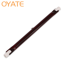 Lampe chauffante infrarouge halogène rouge rubis, tube chauffant en quartz pour préchauffage de préformes PET, machine de soufflage, fabrication de bouteilles en plastique