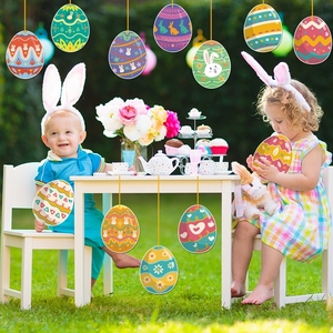 Nouveaux pendentifs décoratifs de Pâques, pendentifs lapin et œuf pour fournitures de fête - Product Image 3