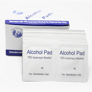 Tampon d'<span class=keywords><strong>alcool</strong></span> <span class=keywords><strong>isopropylique</strong></span> jetable 70% draps en coton bon marché antiseptique pour la désinfection et le nettoyage - Product Image 1