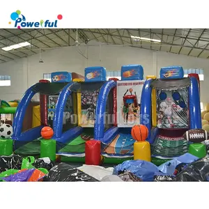 Customized Size Inflatable Interactive Game Adult 4 In 1 Carnival Games
