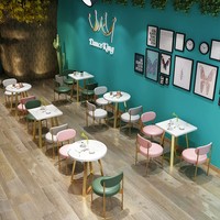 Meubles de restaurant et café modernes, ensemble de table et chaises en métal avec banquette, table basse pour hôtel, restaurant, bar, restauration