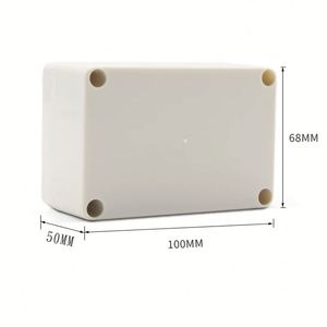 Caja de Conexiones de Plástico ABS Hongfa EBM a Prueba de Polvo IP67, Caja de Proyectos Eléctricos Universal, Color Gris Pálido, Impermeable, 100x68x50mm - Product Image 5