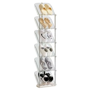 Zapatero plegable Instalación gratuita Ahorro de espacio Estante de almacenamiento de acero inoxidable simple Zapatero de lujo ligero - Product Image 4