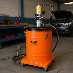 Pompe à graisse pneumatique portable Vevor de 10,5 gallons (40 L) avec tuyau haute pression, rapport 50:1 - Product Image 2