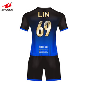 Novelty 2019; wholesale; children's football uniform sublimation football uniform knitwear football uniform custom made - Product Image 6
