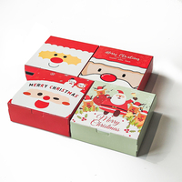 Prix de gros de l'industrie Boîte en papier cadeau rigide Emballage texturé d'ornements de Noël pour aliments Type de dossier de stratification mate