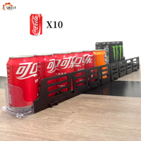Organisateur de boissons XL en plastique à décélération automatique, robuste, pour réfrigérateur et présentoir de supermarché
