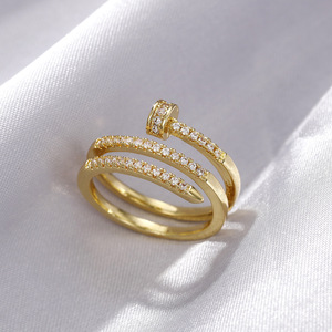 Anello a Spirale Stratificato con Design Geometrico Minimalista, Elegante Anello da Donna per Uso Quotidiano - Product Image 5