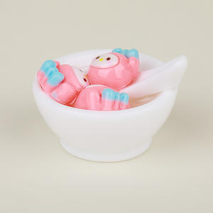 Cartoon Solid Color Cute Metal Dumpling Bowl Mini Food <b>Game</b> DIY <b>Accessories</b> Hair & Keychain Decorative Jewelry Making Kit - Product Image 6