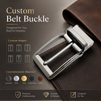 Boucles de ceinture en alliage de zinc réversibles personnalisées avec logo OEM pour ceintures de mode - Hebillas Vaqueras Para Cinturon