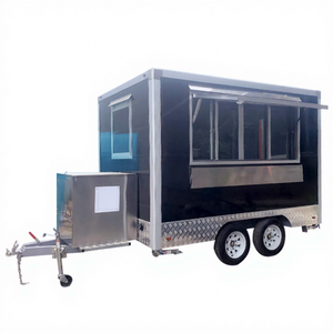 Remorque alimentaire multifonction personnalisable en aluminium et fibre de verre avec alimentation intégrée pour la vente de glaces, poulet frit, bonbons, utilisation en extérieur - Product Image 1