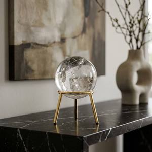 Sphère de quartz clair de qualité supérieure - Boule de cristal magique polie à la main avec des inclusions arc-en-ciel internes pour une guérison énergétique intense - Product Image 3