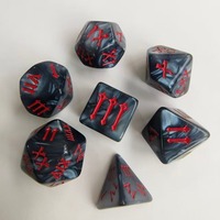 Lot de dés à motif perle multicolore avec chiffres romains, vente en gros, 1 pièce, dés polyédriques en acrylique pour D&D avec logo personnalisé pour la vente au détail