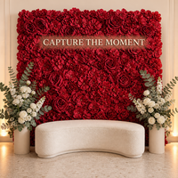 Guirlande florale Rose Hortensia avec fausses fleurs tressées pour toile de fond de mariage, accents d'arche murale, vitrine de centre commercial, vente en gros