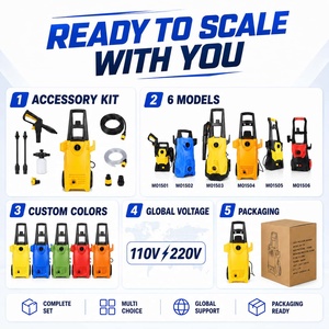 <span class=keywords><strong>Lavadora</strong></span> de Autos Eléctrica de Alta Presión para Uso Doméstico, 1600W 220V, Portátil y Automática, para Hogar y Jardín - Product Image 6