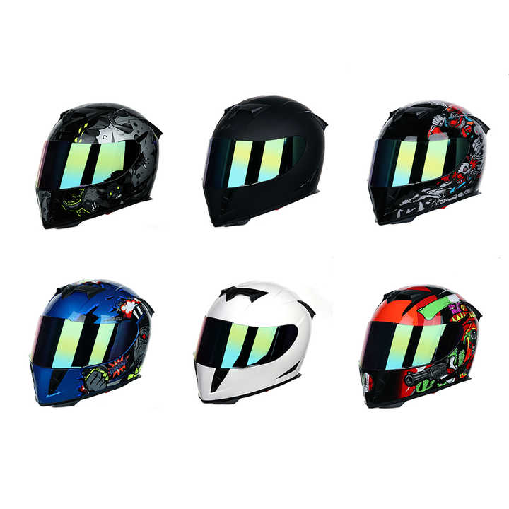 Stylish Airoh Full-Face Carbon Fiber Motocross Helmet for ATV ABS DOT Road  Motor Dirt Bike Racing Sport Accessories