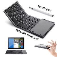 Teclado BT Plegable con Panel Táctil Ultra Delgado Portátil Recargable para iPad iPhone Tableta Android Laptop Windows Business