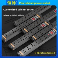 Multiprise PDU pour armoire 19 pouces, trou universel, métal, 6/8/10 positions, fabrication chinoise