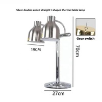 250W Lampe Infrarouge Alimentaire Chauffage En Acier Inoxydable Antique Cuivre Argent Lampe De Table Buffet Sculpture Hôtels Traiteurs Restaurants