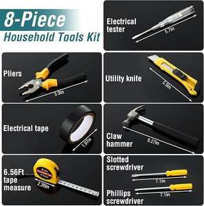 Ensemble d'outils de réparation manuels d'urgence professionnels, durables et multifonctionnels avec tournevis, clés et douilles pour diverses tâches - Product Image 6