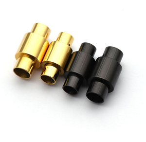 Clips magnétiques circulaires en acier inoxydable à vente chaude, attaches magnétiques circulaires, clips de connexion pour corde en cuir, accessoires de bijoux - Product Image 3