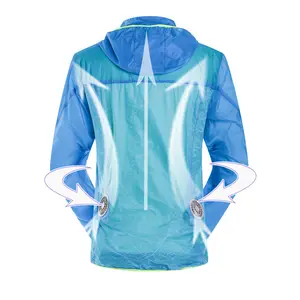 Summer Breathable Outdoor Sports Skin Clothing Sun Protection Fan Air Conditioned Cooling Jacket