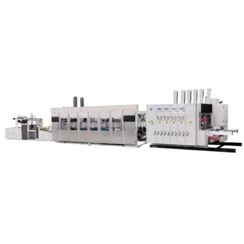 Хорошая производительность, автоматический флексографский принтер, плоттер, ротационный штамповочный резак в соответствии с папкой, склеивающая машина, фидер со свинцовыми краями