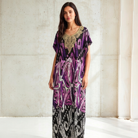 Nouvelle Robe Boubou Africaine Imprimée en Coton, Abaya, Dashiki pour Femme Musulmane, Grande Taille, Mode Estivale, Kaftan Ample avec Dentelle et Paillettes
