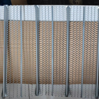 Grillage nervuré galvanisé ASTM G60 G90, Grillage métallique expansé à nervures en V, Base de plâtre haute résistance pour murs et plafonds suspendus
