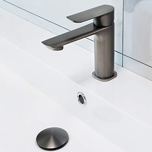 Grifo de agua fría y caliente para lavabo al por mayor, grifo de cocina, grifo de lavabo de acero inoxidable 304 con forma cuadrada negra mate para Baño - Product Image 2