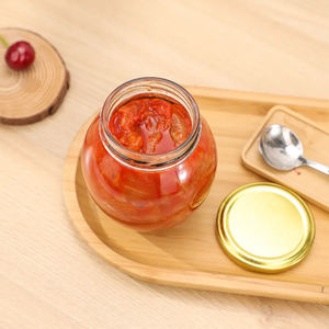 300-700ml vide Transparent en verre clair emballage pot <span class=keywords><strong>de</strong></span> miel pot <span class=keywords><strong>de</strong></span> confiture <span class=keywords><strong>de</strong></span> miel bouteilles <span class=keywords><strong>de</strong></span> mise en conserve pour récipient alimentaire avec couvercle en métal - Product Image 4