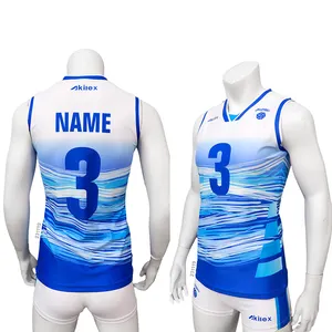 Maillot de volley-ball de sport élastique à séchage rapide uniforme vierge pour femmes filles maillot de volley-ball pour hommes femme