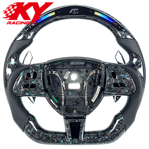 Volante deportivo LED de fibra de carbono forjado personalizado con levas de cambio para Jaguar XF XJ XE XK XKR XFR Coupé Sportbrake - Product Image 1