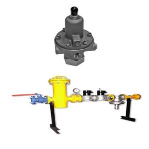 Válvula de Bola para Gas Natural, Skid Emerson Fisher 1301F/1301G, Reguladores de Alta Presión, Manómetro Nuevo - Product Image 1