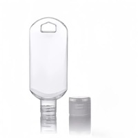 Bouteilles de voyage en plastique à presser avec porte-clés, 2 oz, flacons vides pour désinfectant pour les mains, contenants portables à presser pour liquides et articles de toilette