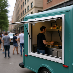 Aluminum Alloy 36x36 Concession Window <b>For</b> Food Trucks With Drag Hook Easy Assembly <b>Outdoor</b> Use - Product Image 2