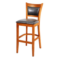 Mobilier pour hôtel et restaurant Chaise pivotante en bois massif Chaise haute rétro Tabouret de bar