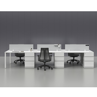 Station de travail de bureau ergonomique en acier économique Grands Furniture avec gestion des câbles, design durable, utilisation commerciale, bureau pour le personnel