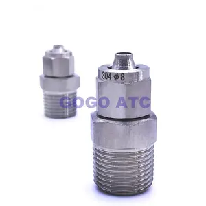 Di alta qualità accoppiatore rapido 1/8 ''filettatura maschio, O.D 4 6 8 10 12 mm tubo a spirale rapida tubo in acciaio inossidabile 304 raccordo per connettori dritti