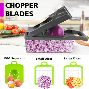 Venta caliente 14 en 1 Mandoline Slicer Fruit Rallador Cebollas Slicer Cortador de verduras Utensilios de cocina Máquina picadora Herramientas de ajo - Product Image 3