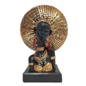 Nouveau Style africain fille buste résine ameublement décor 2023 - Product Image 1