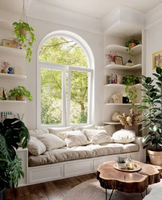Ventana Abatible y Giratoria de Aluminio con Acabado Rústico Imitación Madera BOCHARM, Diseño de Rejilla con Rotura de Puente Térmico, Ventana de Ventilación para Cocina