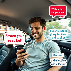 Allacciare la cintura di sicurezza segno adesivo impermeabile in vinile auto decalcomania permanente lucida cintura di sicurezza adesivo promemoria per veicoli - Product Image 2