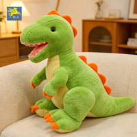Peluche T-Rex verte personnalisée en gros, dinosaure en peluche doux de haute qualité avec rembourrage en coton PP, cadeau pour enfants OEM/ODM