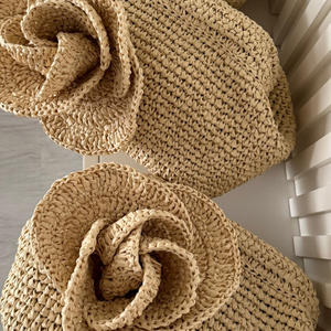 Bolsas de Paja Personalizadas con Diseño Bohemio, <span class=keywords><strong>Bolsa</strong></span> de Regalo con Estampado Personalizado, <span class=keywords><strong>Bolsa</strong></span> de Almacenamiento Pequeña para Verano, Forma de Almohada - Product Image 6